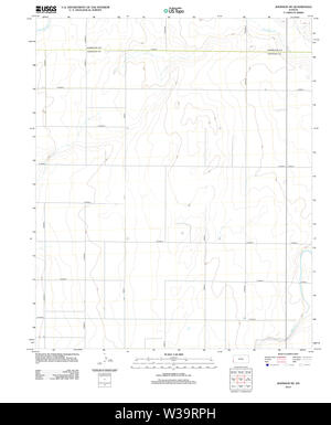 Carte TOPO USGS KANSAS KS Johnson NE 20120911 Restauration TM Banque D'Images