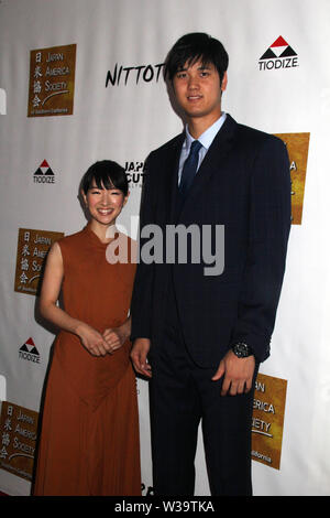 Los Angeles, USA. 11 juillet, 2019. Marie Kondo, Shohei Ohtani 07/11/2019 110e anniversaire de la Société d'Amérique Japon dîner et Gala de tenue à l'Angèle Stadium à Anaheim, CA Crédit : Cronos/Alamy Live News Banque D'Images