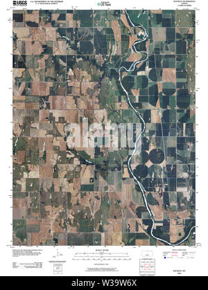 Carte TOPO USGS KANSAS KS Kackley 20091217 Restauration TM Banque D'Images