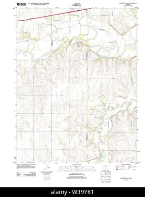 Carte TOPO USGS KANSAS KS KANSAS Falls 20120906 Restauration TM Banque D'Images