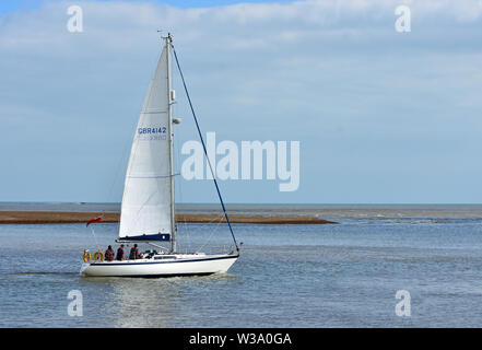 Location de quitter Felixstowe Ferry à l'embouchure de la rivière Deben. Banque D'Images