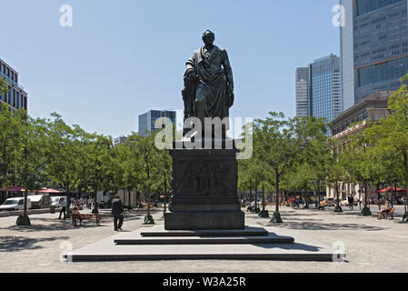 Statue en bronze de Johann Wolfgang von Goethe à Frankfurt am Main Allemagne Banque D'Images