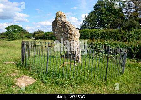 Le roi Pierre, le Rollright Stones, Pierre Cour, Grande Rollright, Chipping Norton, Oxfordshire, UK Banque D'Images