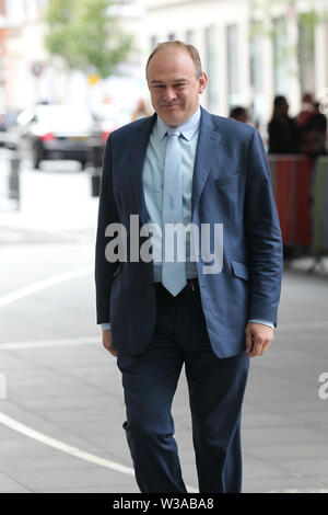 Londres, Royaume-Uni, 14 juillet 2019. Ed Davey a vu arriver aux studios de la BBC pour l'émission Andrew Marr Banque D'Images