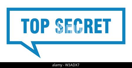 Top secret signe. top secret square speech bubble top secret. Illustration de Vecteur
