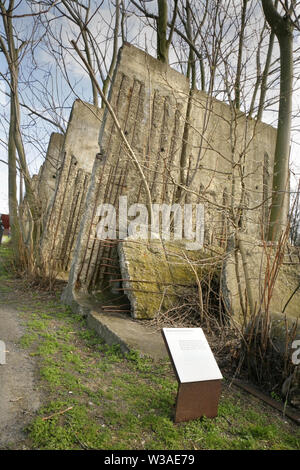 Sections de la Mur de Berlin à Bernauer Strasse, Berlin, Allemagne. Banque D'Images