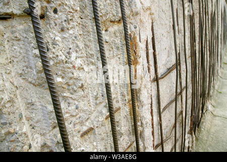 Sections de la Mur de Berlin à Bernauer Strasse, Berlin, Allemagne. Banque D'Images