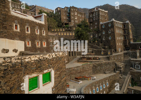 Patrimoine Rojal Vilage dans la province d'Asir en Arabie Saoudite Banque D'Images