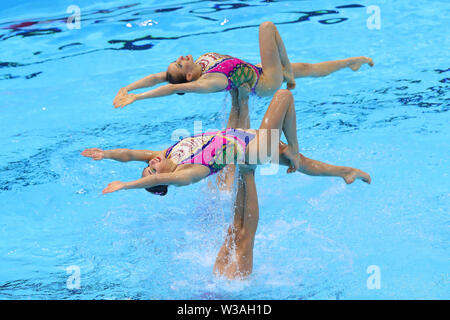 Gwangju, Corée du Sud. 14 juillet, 2019. Groupe de l'équipe de la Russie (RUS) Natation artistique : 18e Championnats du monde FINA 2019 Technique de l'équipe de Gwangju tour préliminaire à Yeomju Gymnasium à Gwangju, Corée du Sud . Credit : YUTAKA/AFLO SPORT/Alamy Live News Banque D'Images