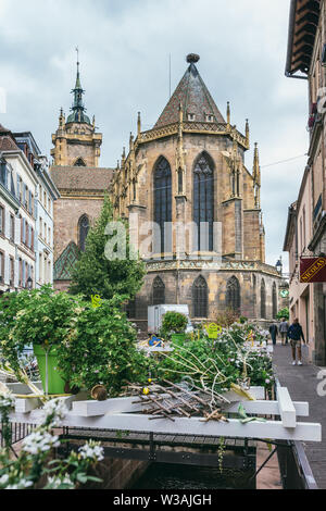 Colmar, France - le 26 juillet 2017. La Cathédrale Saint Martin à Colmar en France Banque D'Images