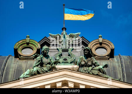 Lviv Théâtre d'Opéra et Ballet, Lviv, Ukraine Banque D'Images