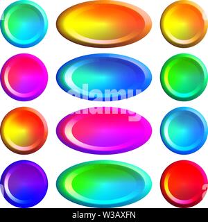 Jeu de boutons, Illustration de Vecteur