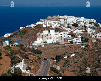 La magnifique vieille ville de Kastro sur l'île grecque de Sifnos Banque D'Images