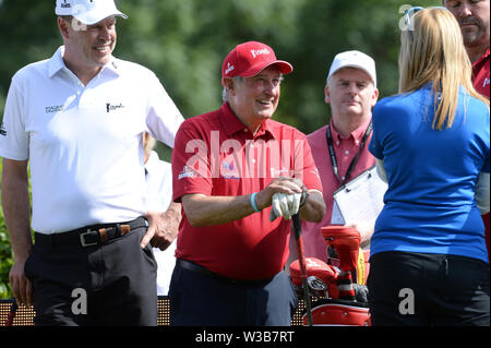 Newport, Pays de Galles, Royaume-Uni. 14 juillet 2019. Sir Gareth Edwards lors de la célébrité Bulmers Cup au Celtic Manor, Newport le dimanche 14 juillet 2019 (photo : Jeff Thomas | MI News) Credit : MI News & Sport /Alamy Live News Banque D'Images