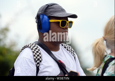 Newport, Pays de Galles, Royaume-Uni. 14 juillet, 2019. Supporter de golf au cours de la célébrité Bulmers Cup au Celtic Manor, Newport le dimanche 14 juillet 2019 (photo : Jeff Thomas | MI News) Credit : MI News & Sport /Alamy Live News Banque D'Images