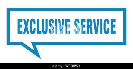Service exclusif signe. service exclusif square bulle service exclusif. Illustration de Vecteur
