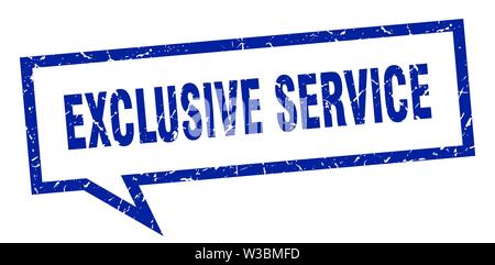 Service exclusif signe. service exclusif square bulle service exclusif. Illustration de Vecteur