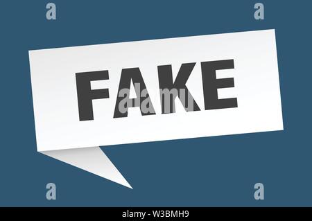 Faux discours bulle. fake fake banner sign. Illustration de Vecteur