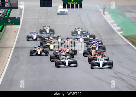 Silverstone, UK. 14 juillet, 2019. Une vue générale de la course de Formule 1 lors du Grand Prix Rolex 2019 au circuit de Silverstone le dimanche, Juillet 14, 2019 en Angleterre, de TOWCESTER. Credit : Taka G Wu/Alamy Live News Banque D'Images