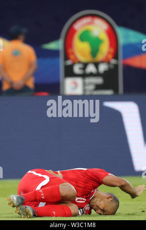 Le Caire, Égypte. 14 juillet, 2019. La Tunisie Wahib Khazri réagit au cours de la coupe d'Afrique des Nations 2019 demi-finale match de football entre le Sénégal et la Tunisie au 30 juin Stade. Credit : Gehad Hamdy/dpa/Alamy Live News Banque D'Images