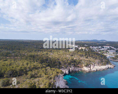 Vue aérienne de paysage butiful à Minorque espagne Banque D'Images