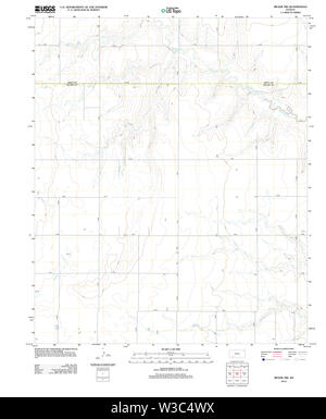 Carte TOPO USGS KANSAS KS Meade SW 20120905 Restauration TM Banque D'Images