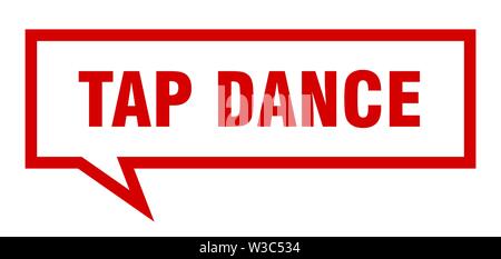 Inscrivez-tap dance tap dance square. bulle tap dance. Illustration de Vecteur