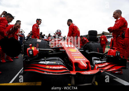 Silverstone, UK.14 juillet 2019. CHARLES LECLERC de la Scuderia Ferrari avant la Formule 1 Grand Prix de Grande-Bretagne à Silverstone Circuit. Credit : James/Gasperotti ZUMA Wire/Alamy Live News Banque D'Images