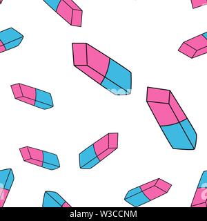 Profil de l'école parfaite des gommes dans Doodle style. Vector illustration. Illustration de Vecteur