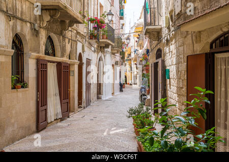 Vue panoramique de la vieille ville de Bari, Puglia (Pouilles), Italie. Banque D'Images