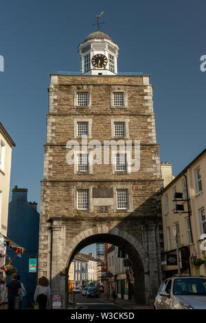 Le bâtiment médiéval Clock Gate Tower à Youghal, comté de Cork, Irlande Banque D'Images