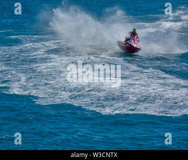 Go - DEVON : Aqua 2019 Cross championnats du Royaume-Uni (Jet Ski) à Tor Bay au sud de le port de Torquay Banque D'Images