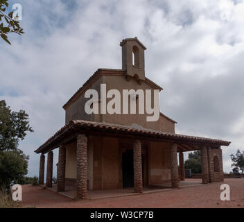 Sant Miquel, une petite église chrétienne situé près de l'Abbaye de Montserrat en Catalogne, Espagne Banque D'Images