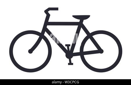 Illustration simple d'une icône de vélo ou d'un vecteur de symbole de vélo Illustration de Vecteur