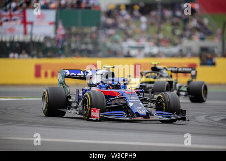 Towcester, Royaume-Uni. 14 juillet, 2019. Alexander Albon de Toro Rosso en Formule 1 au cours de la Journée de la course Rolex Grand Prix de Grande-Bretagne 2019 à Silverstone Circuit sur Dimanche, 14 juillet 2019 en Angleterre, de Towcester. Credit : Taka G Wu/Alamy Live News Banque D'Images