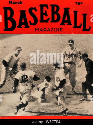 Couverture de Magazine Baseball Vintage circa 1940 Banque D'Images