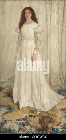 Symphonie en blanc, n°1 : La fille Blanche (1862) peinture de James Abbott McNeill Whistler - Très haute résolution et l'image de la qualité Banque D'Images