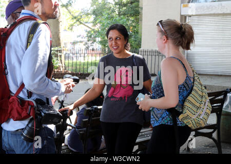 AOC équipe Connaître vos droits, New York, USA Banque D'Images