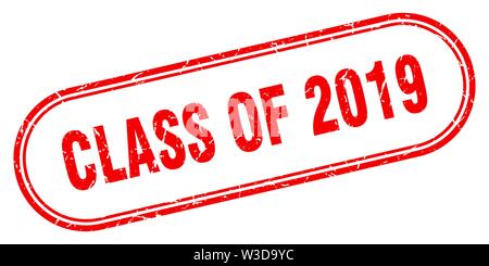 Classe de 2019 stamp. classe de 2019 square grunge signe. classe de 2019 Illustration de Vecteur
