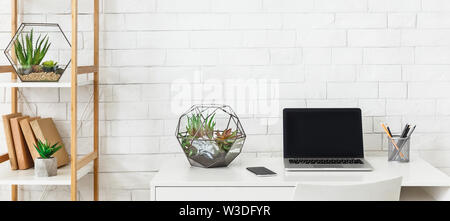 Concept de l'intérieur moderne et minimaliste, home office Banque D'Images