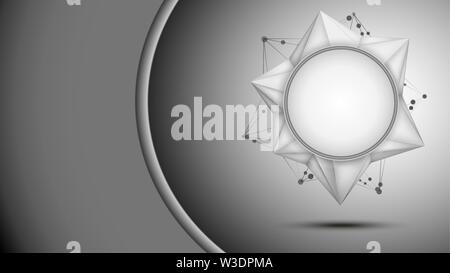 Abstrait moderne vecteur polygonale blanc bannière. Vector illustration. Illustration de Vecteur