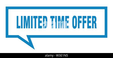 Offre de temps limité signe. Offre limitée square bulle. Offre limitée Illustration de Vecteur