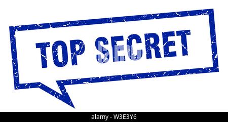 Top secret signe. top secret square speech bubble top secret. Illustration de Vecteur