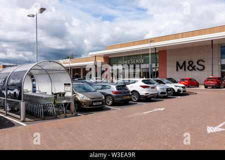 Elliott Domaine Retail Park Rugby, Warwickshire, West Midlands, Royaume-Uni. Banque D'Images