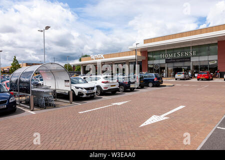 Elliott Domaine Retail Park Rugby, Warwickshire, West Midlands, Royaume-Uni. Banque D'Images