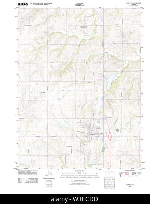 Carte TOPO USGS KANSAS KS Sabetha 20120907 Restauration TM Banque D'Images