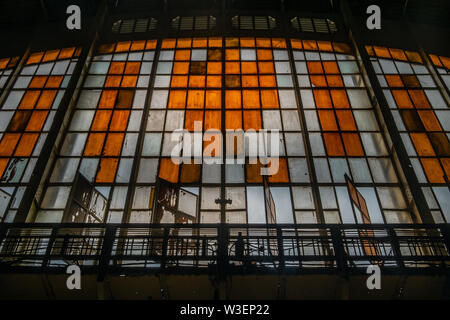 Bangkok, Thaïlande - jun 29, 2019 : La gare de Hua Lamphong de Bangkok,Thaïlande,,vitraux,verre. Banque D'Images