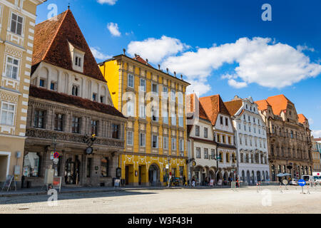 Centre de Steyr - une ville en Autriche. Les rivières de l'Enns et Steyr. Banque D'Images