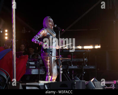 Grace Jones garniture sur la scène principale à l'OnBlackheath Music Festival 2019 Banque D'Images