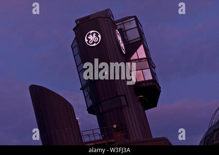 Arche de General Electric Building à Hammersmith, Londres, 13 juillet 2019., Banque D'Images